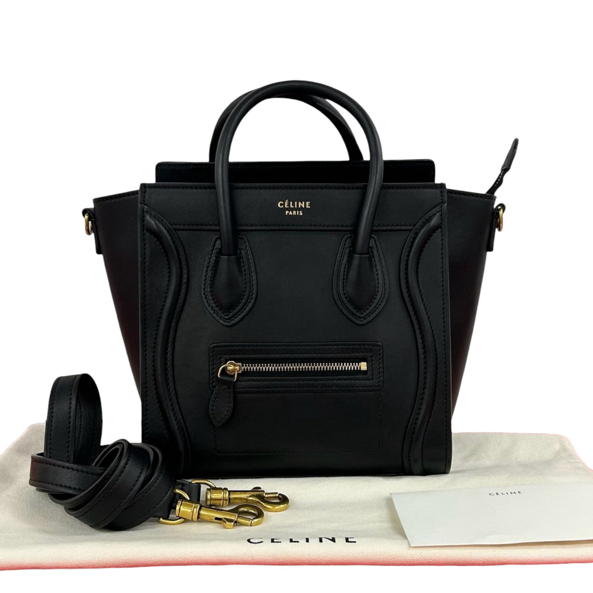 Celine Nano Leather Luggage Tote