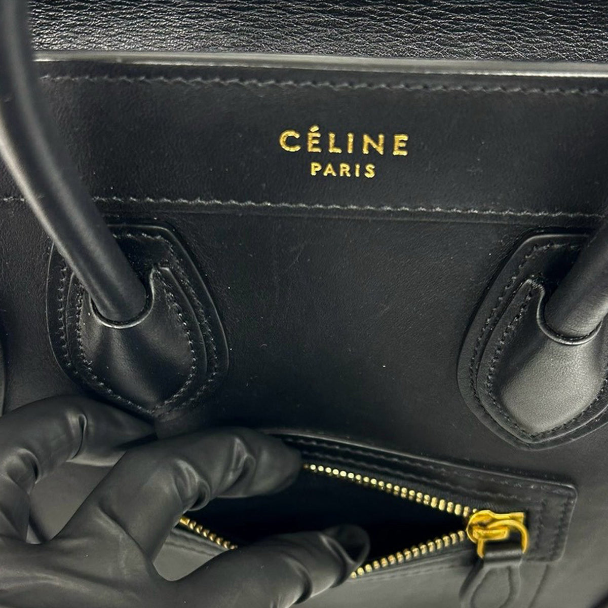 Celine Nano Leather Luggage Tote