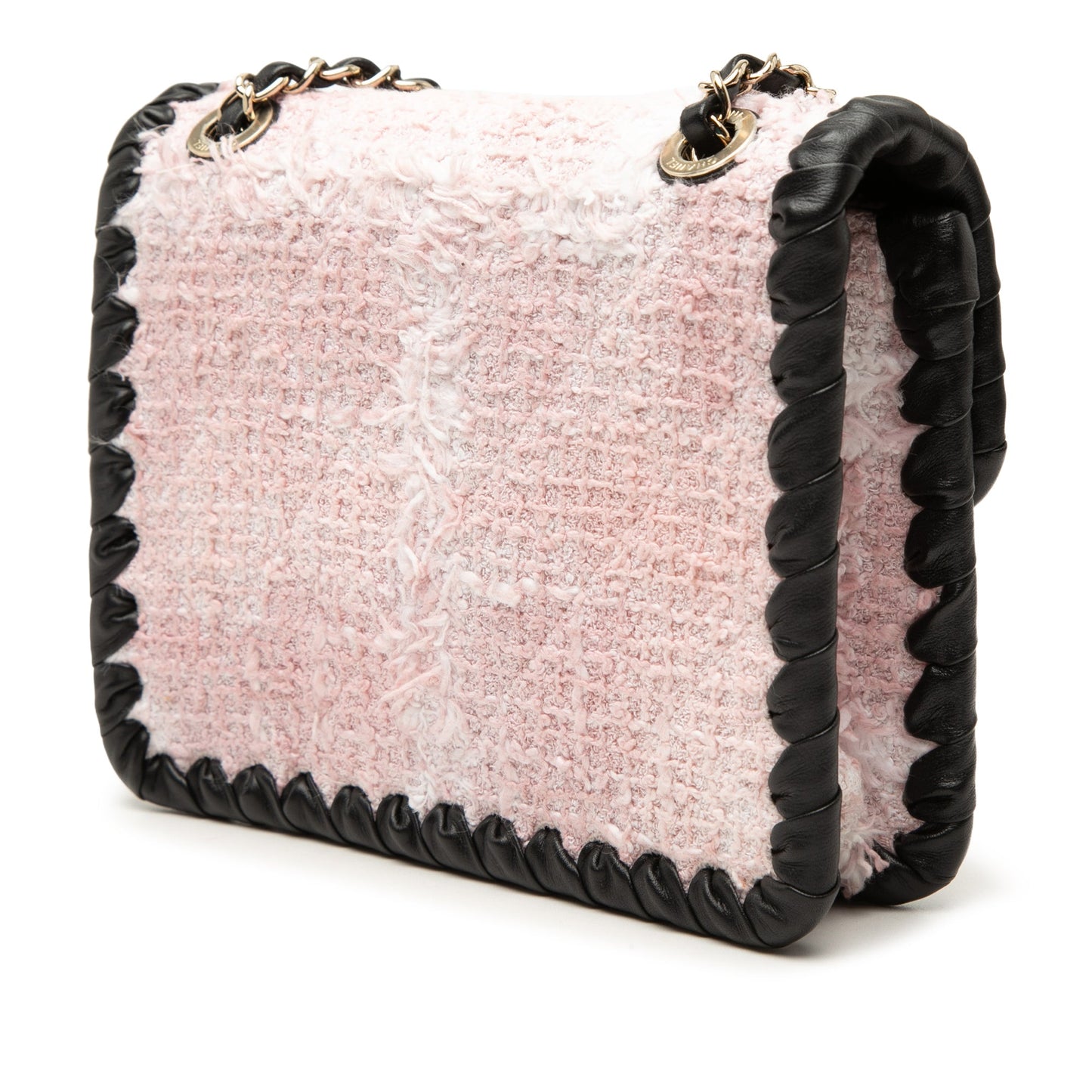 Chanel Mini Calfskin Braided Quilted Tweed My Own Frame Flap