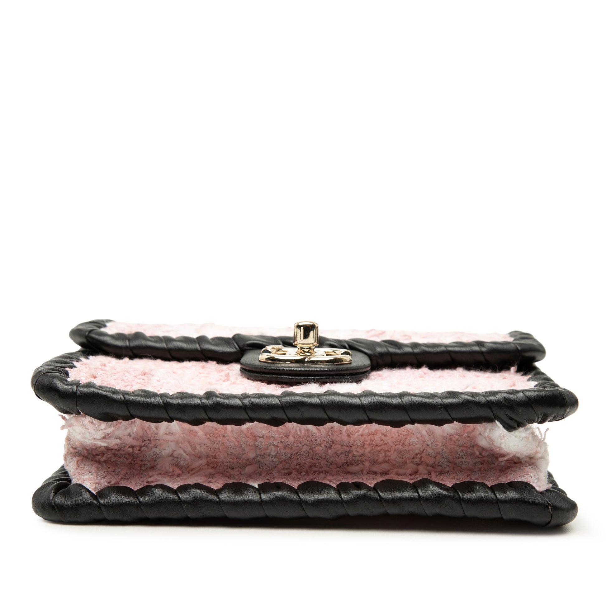 Chanel Mini Calfskin Braided Quilted Tweed My Own Frame Flap