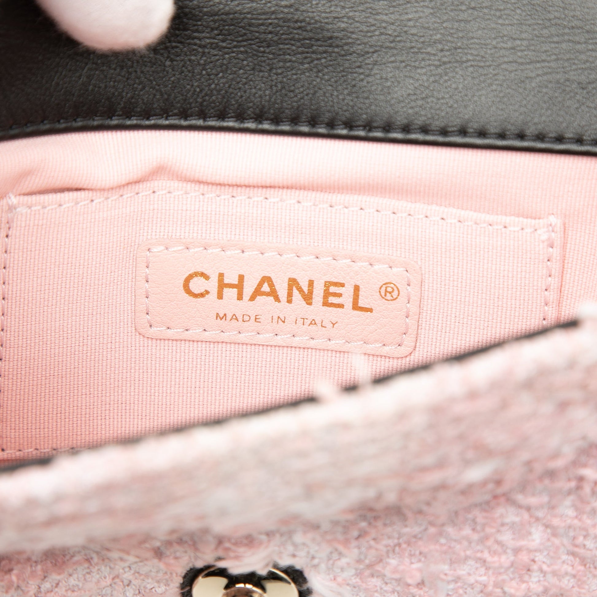 Chanel Mini Calfskin Braided Quilted Tweed My Own Frame Flap