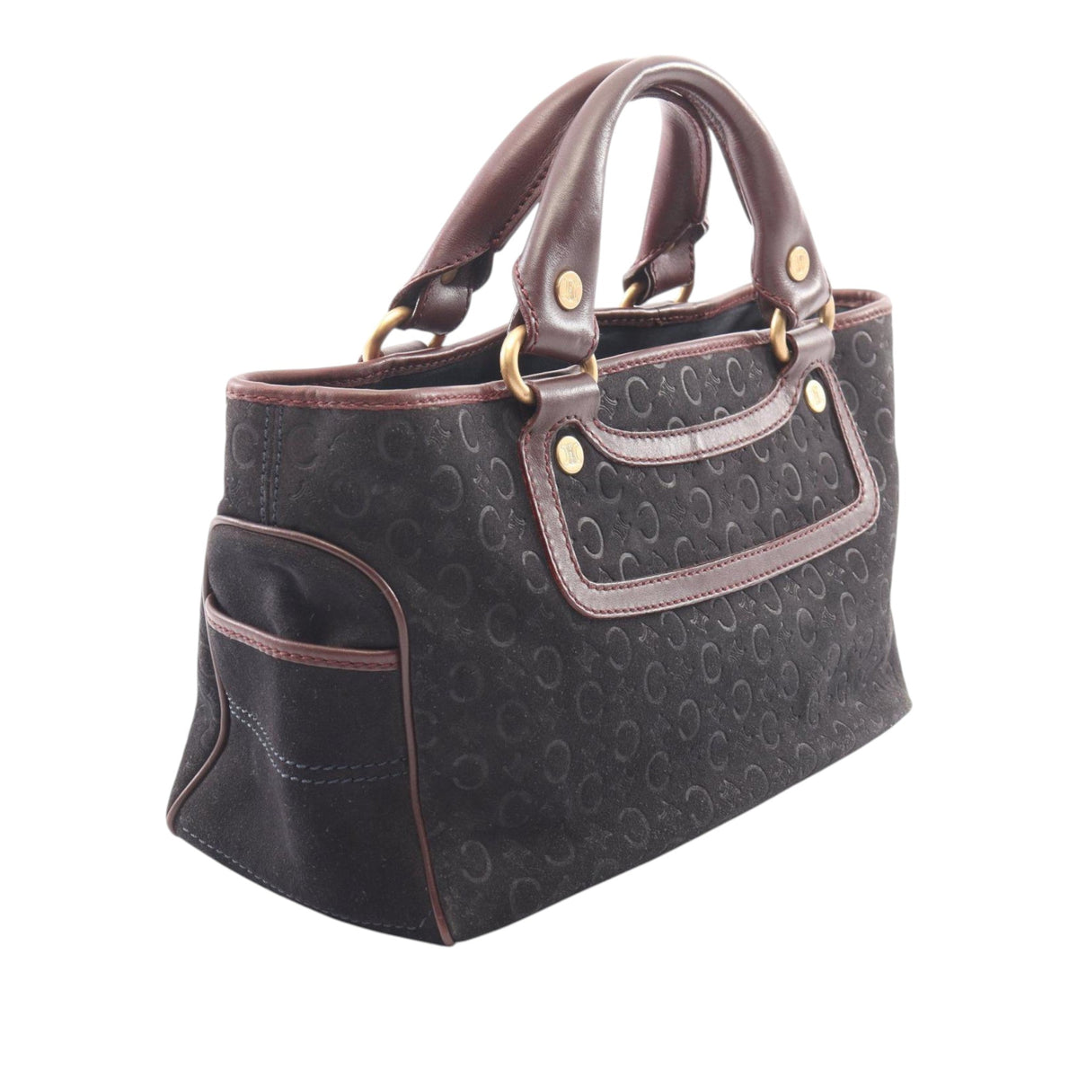 Celine C Macadam Suede Boogie Handbag