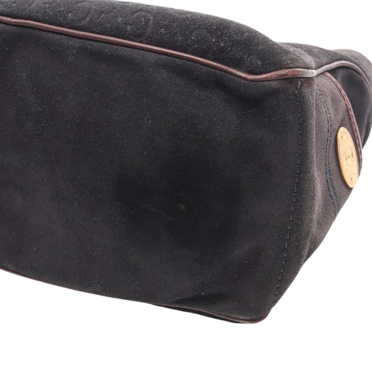 Celine C Macadam Suede Boogie Handbag