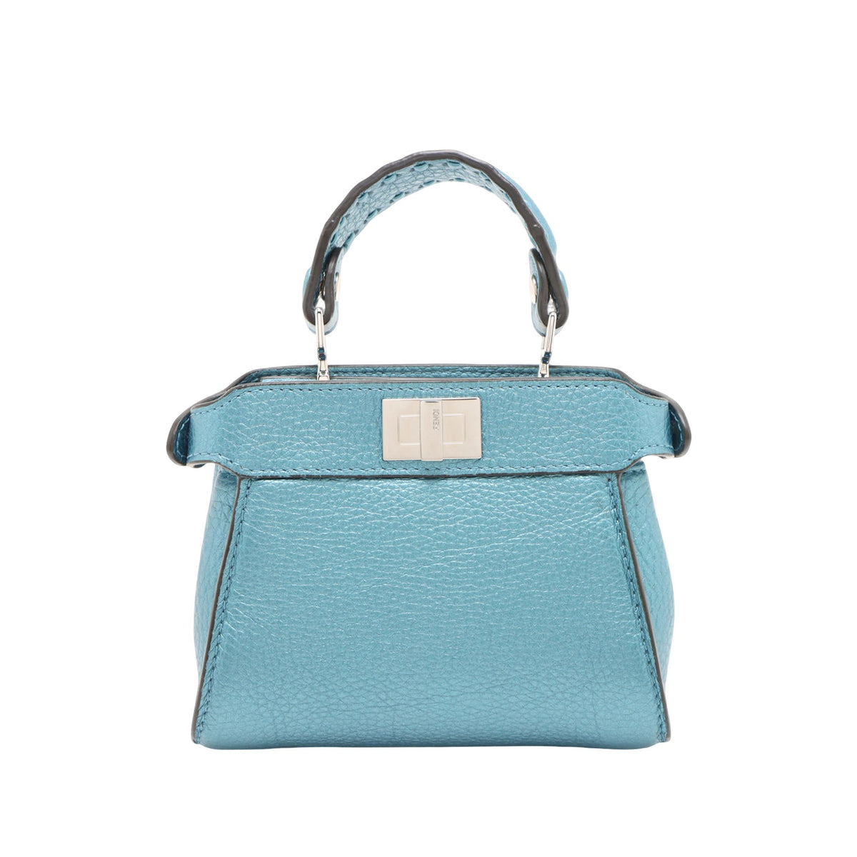 Fendi Nano Nappa Peekaboo Satchel — Blue