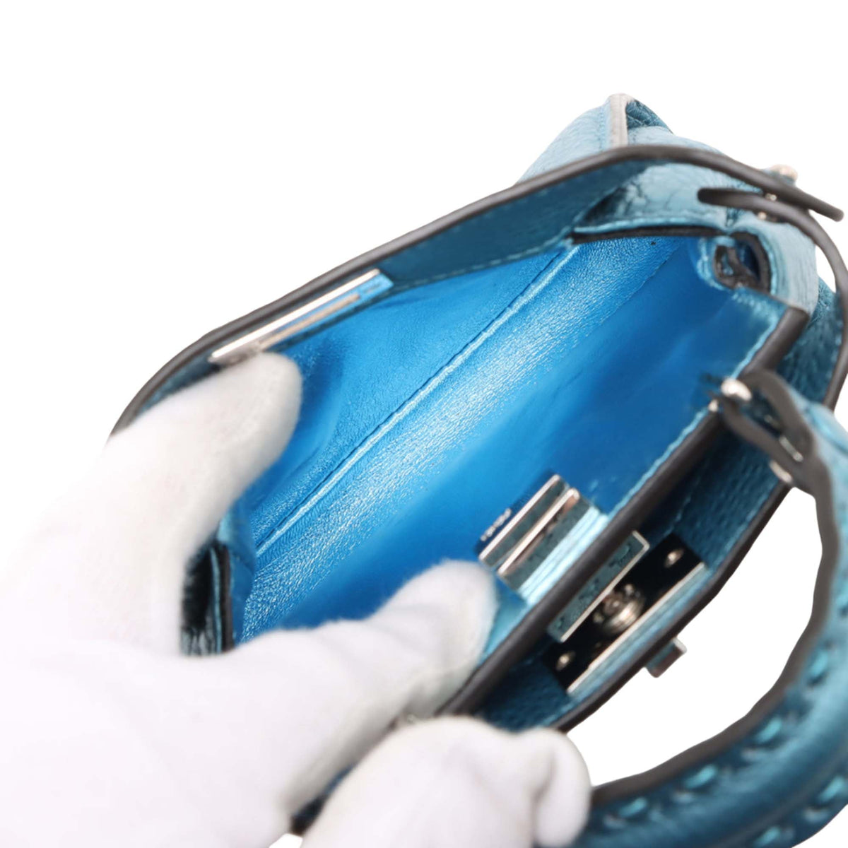 Fendi Nano Nappa Peekaboo Satchel — Blue