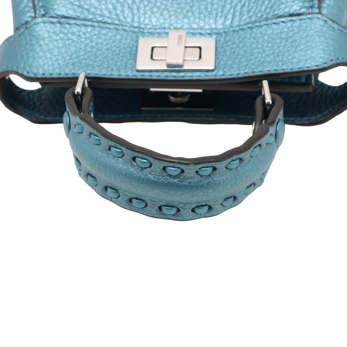 Fendi Nano Nappa Peekaboo Satchel — Blue