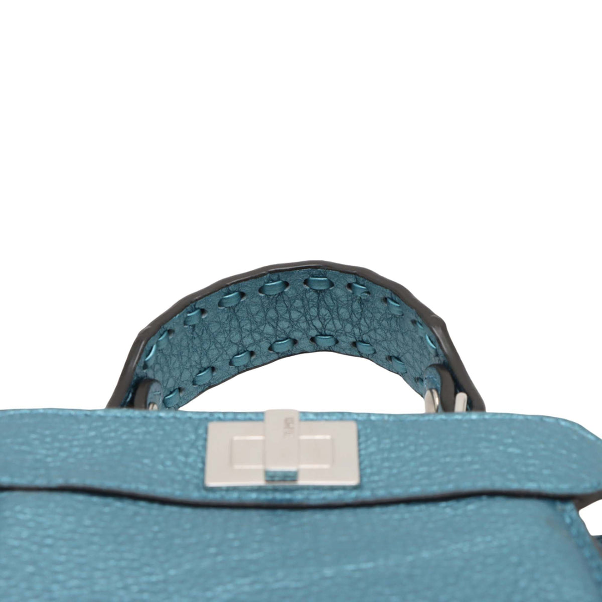 Fendi Nano Nappa Peekaboo Satchel — Blue