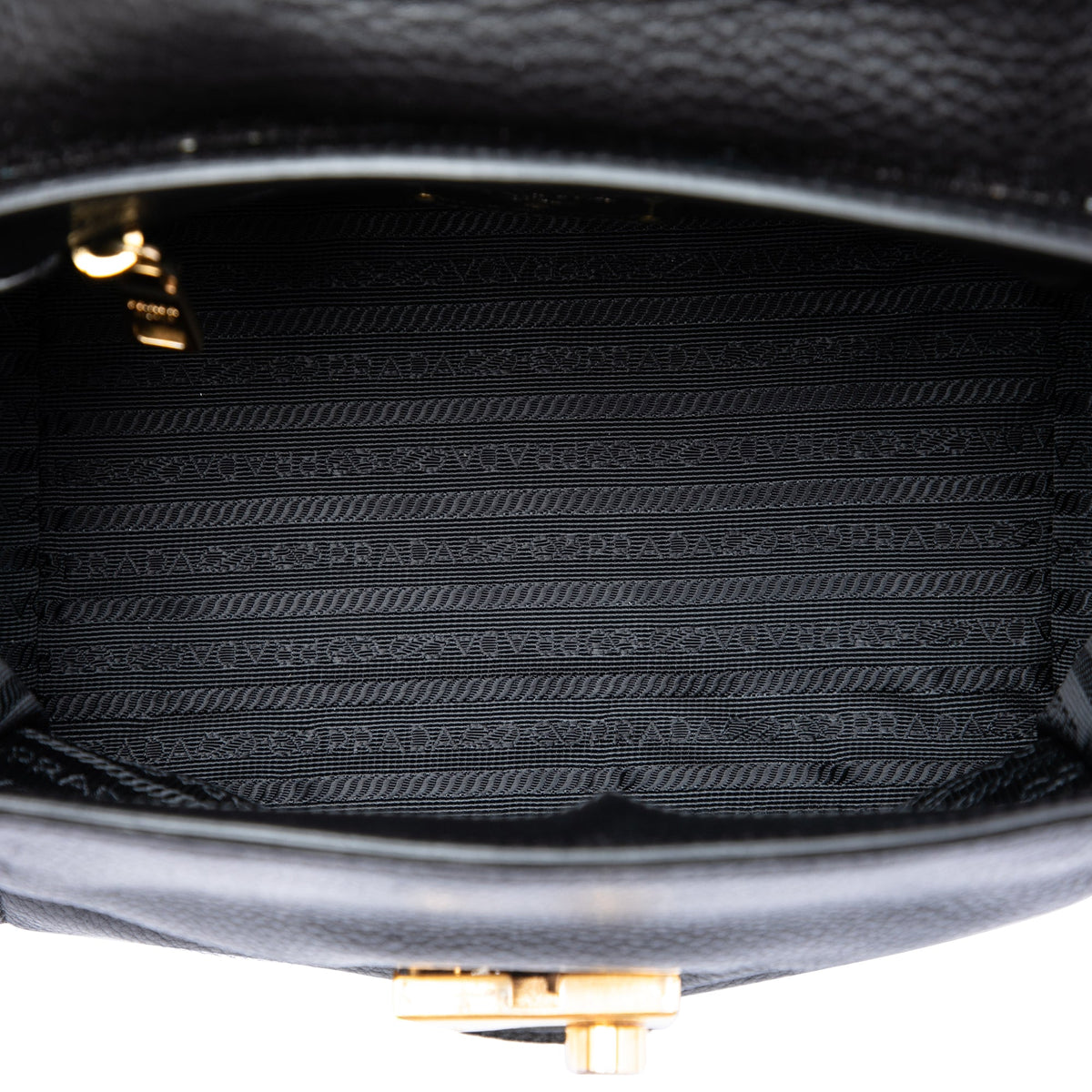 Prada Vitello Daino Soundlock Satchel