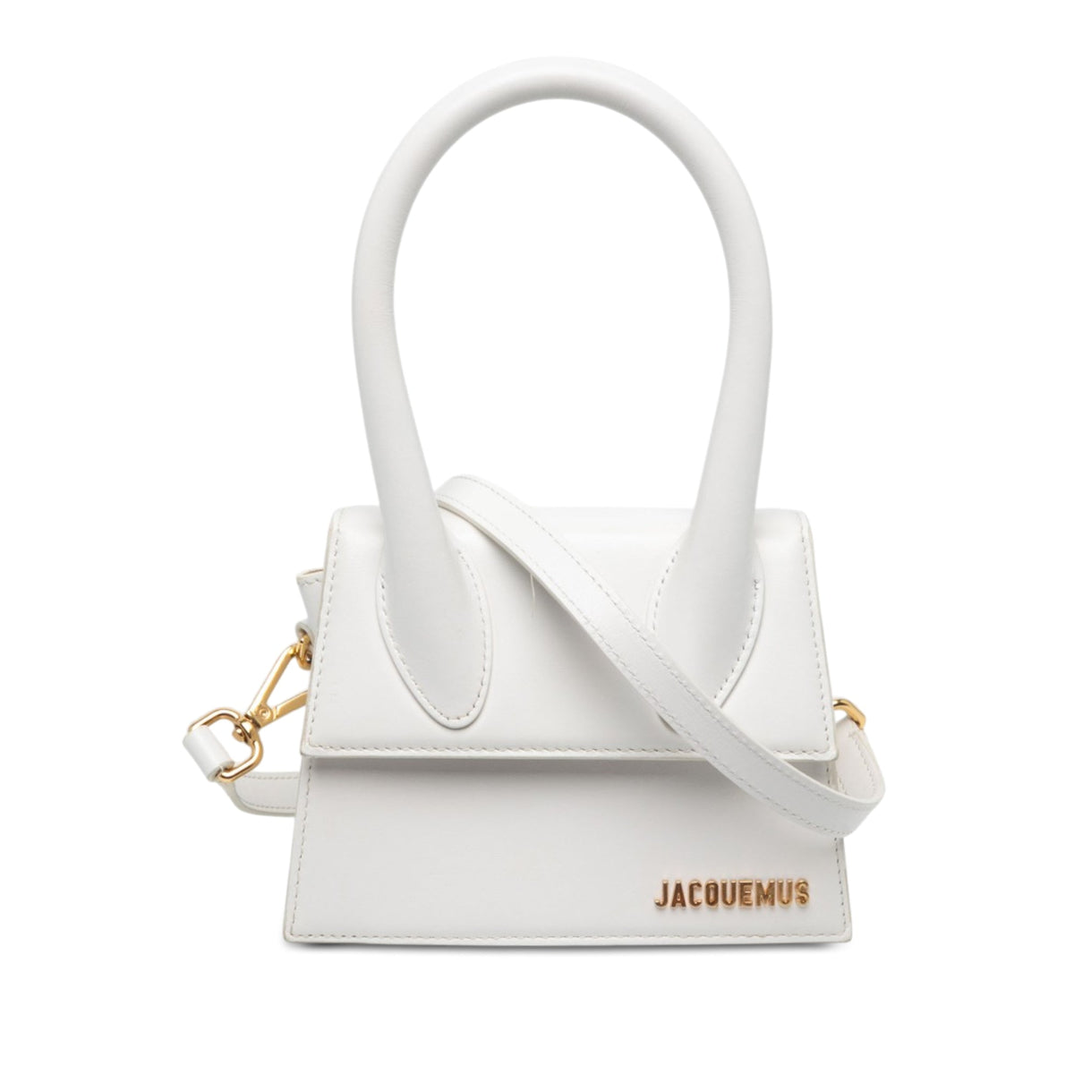 Jacquemus Leather Le Chiquito Moyen — White