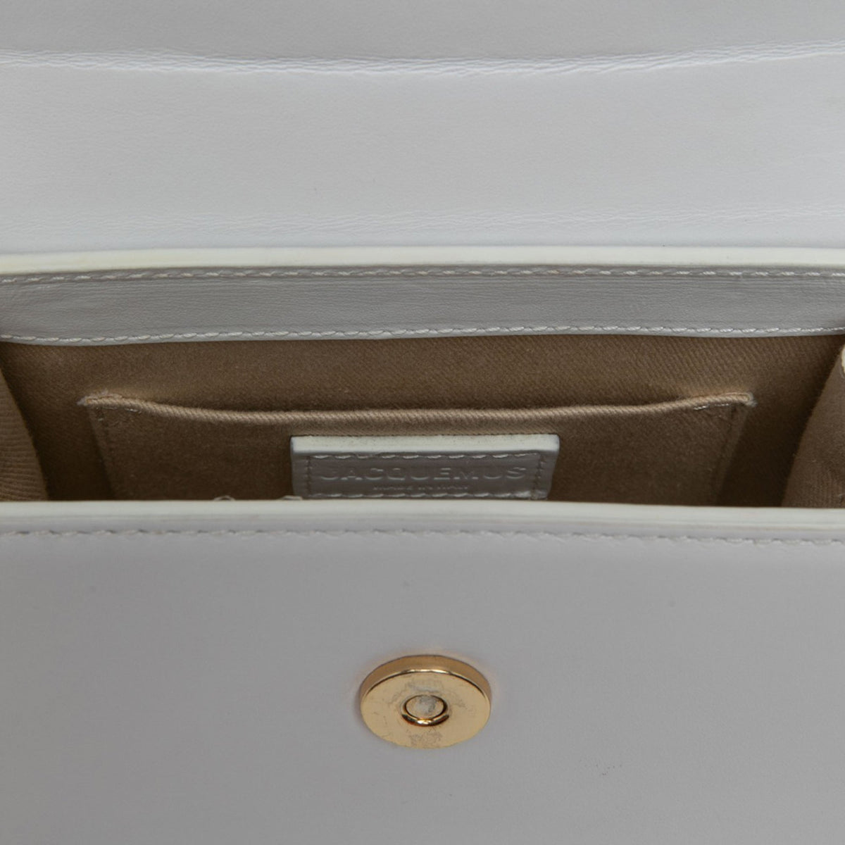 Jacquemus Leather Le Chiquito Moyen — White