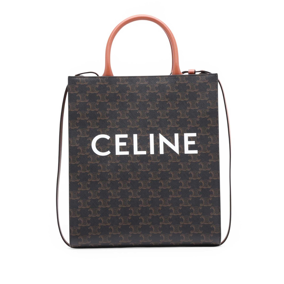 Celine Small Triomphe Coated Canvas Vertical Cabas Tote