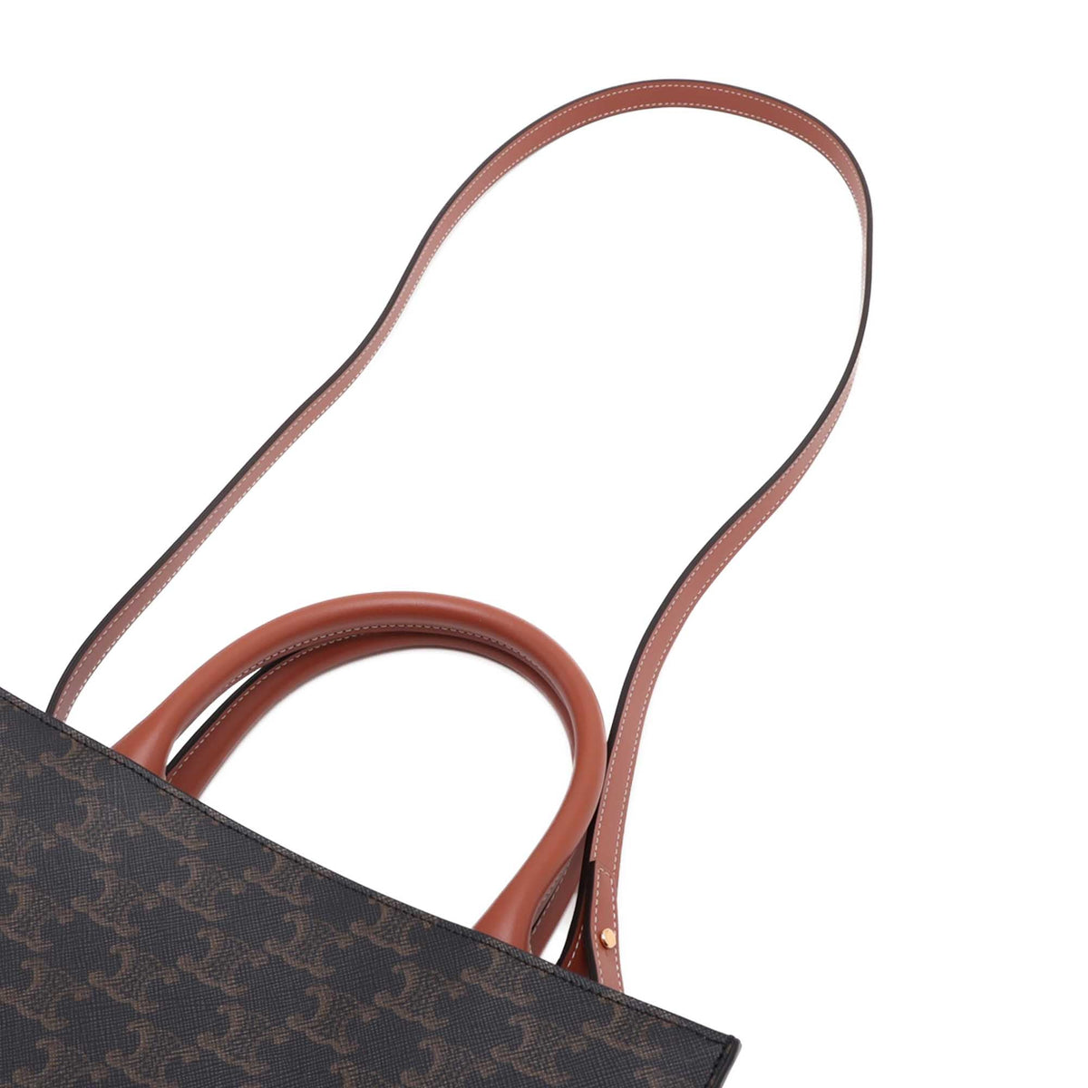 Celine Small Triomphe Coated Canvas Vertical Cabas Tote