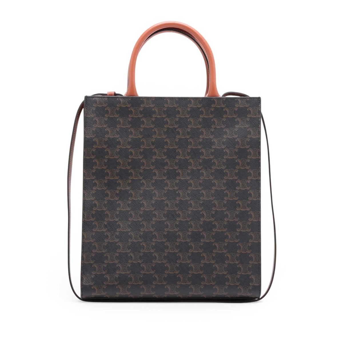 Celine Small Triomphe Coated Canvas Vertical Cabas Tote
