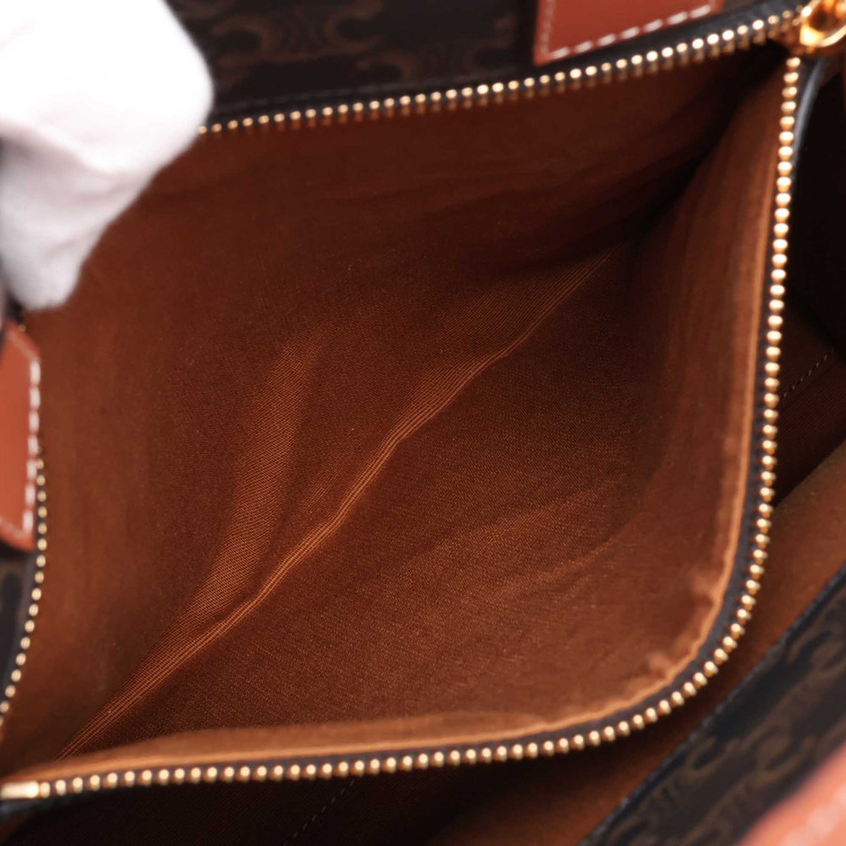 Celine Small Triomphe Coated Canvas Vertical Cabas Tote