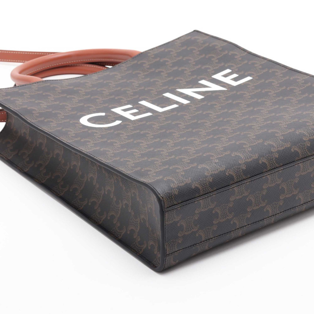 Celine Small Triomphe Coated Canvas Vertical Cabas Tote