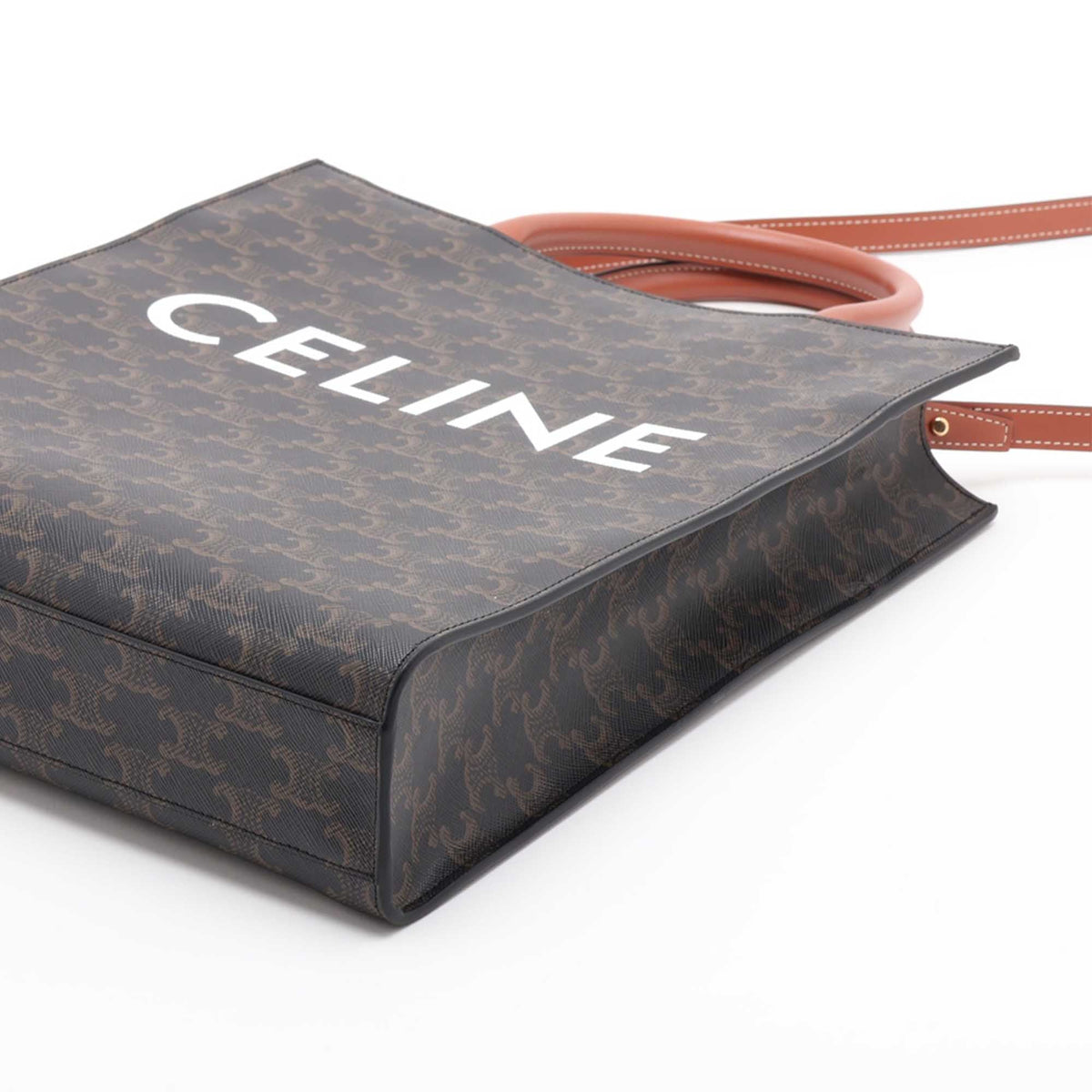 Celine Small Triomphe Coated Canvas Vertical Cabas Tote