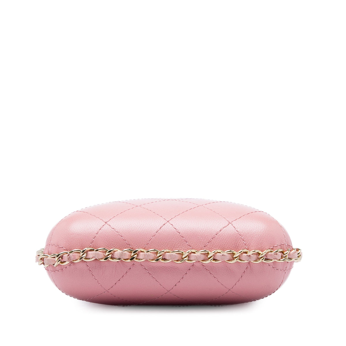 Chanel CC Quilted Lambskin Chain Around Phone Holder — Pink