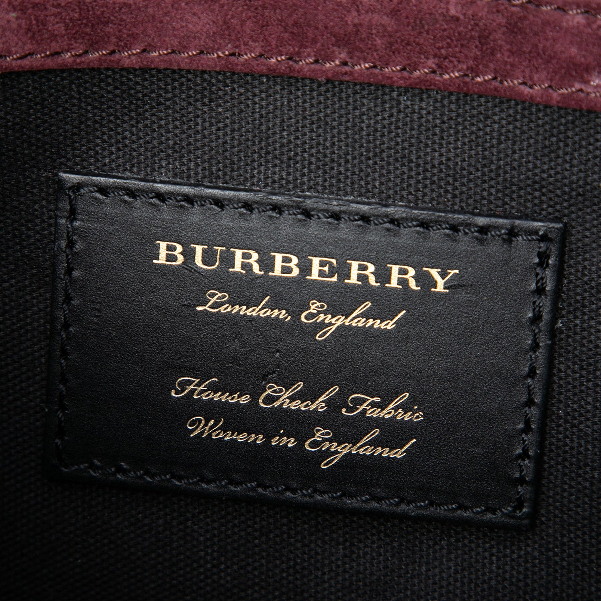 Burberry Small Leather and House Check Canvas Derby Macken Crossbody