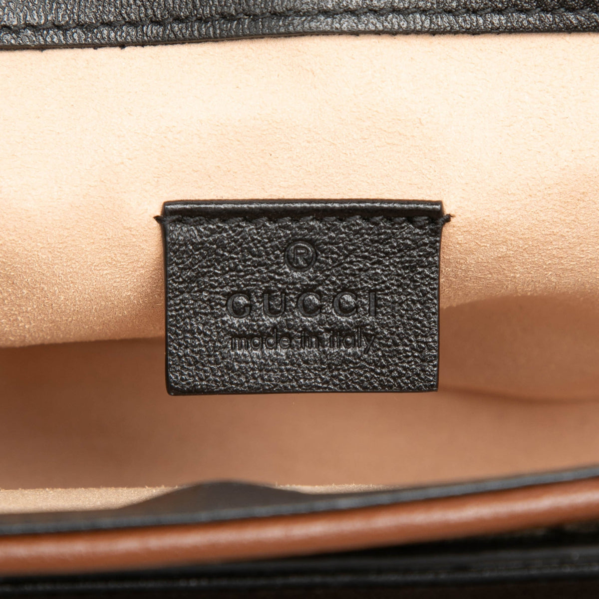Gucci Mini GG Supreme and Calfskin Padlock Flap Pocket Satchel
