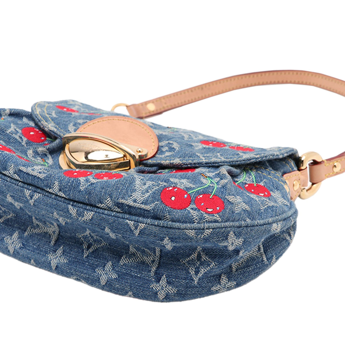 Louis Vuitton Takashi Murakami Monogram Denim Cherry Sunset — Blue