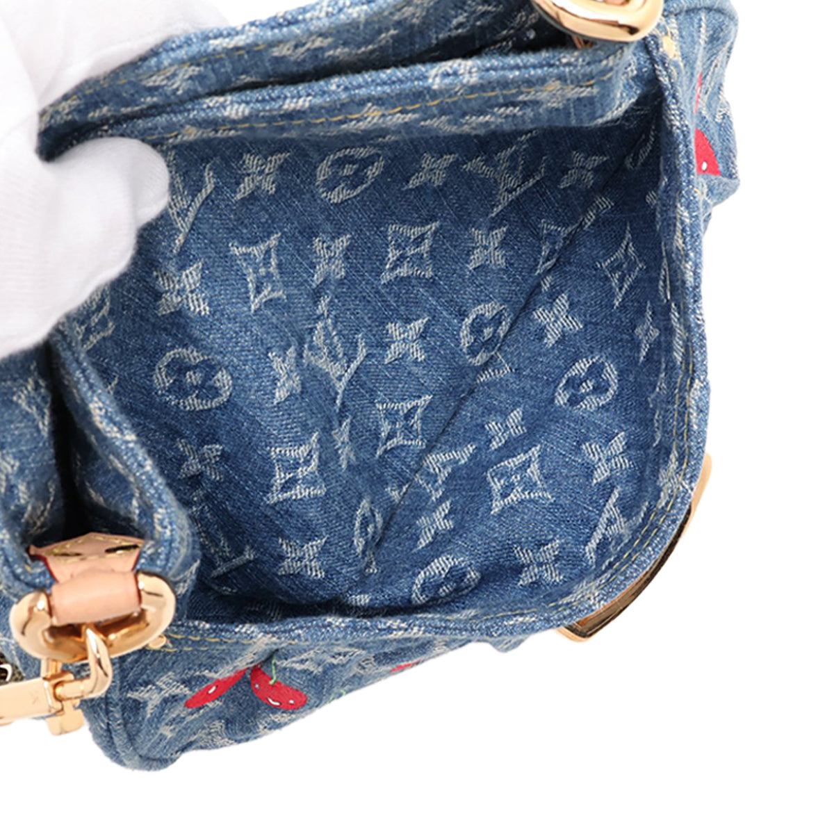 Louis Vuitton Takashi Murakami Monogram Denim Cherry Sunset — Blue