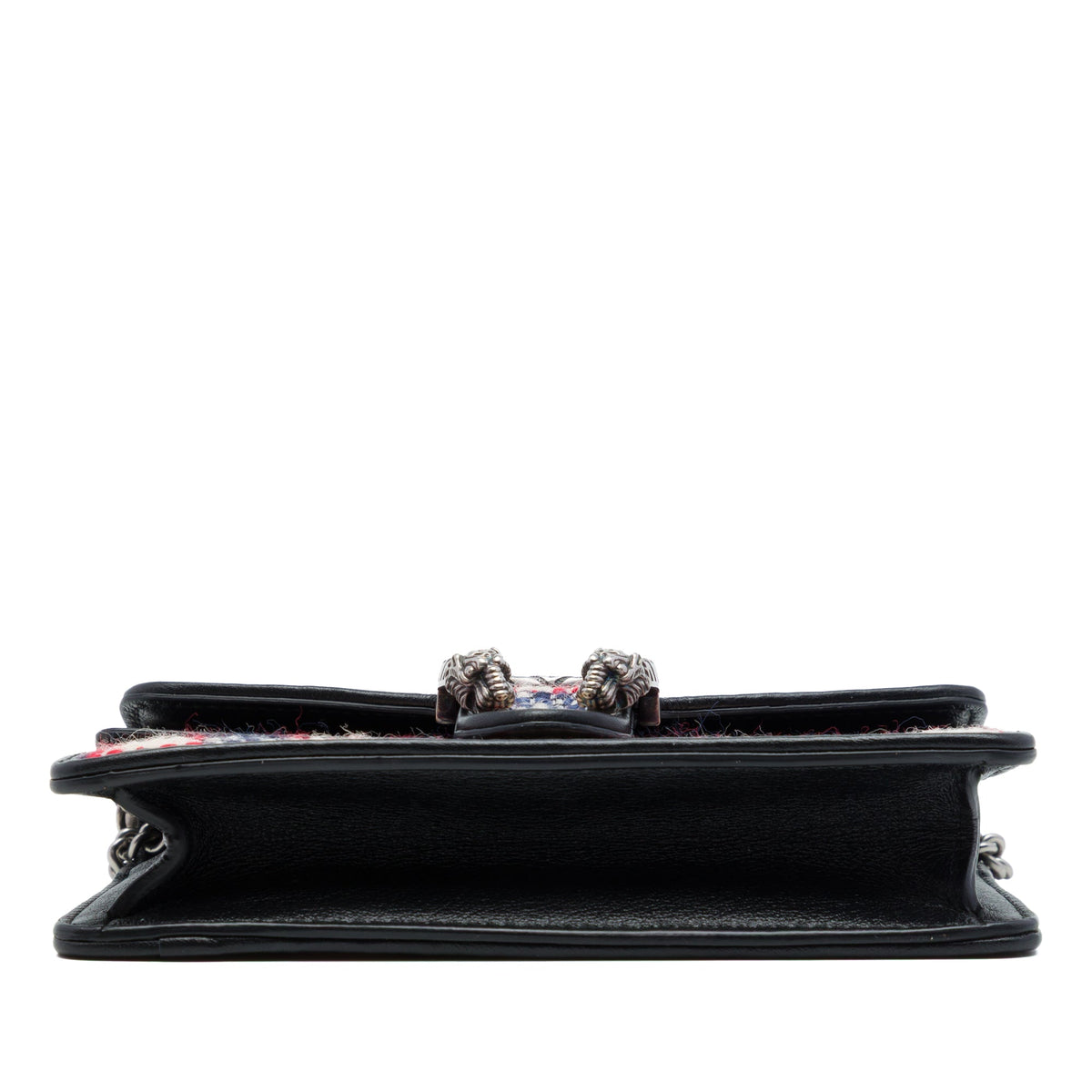 Gucci Mini Checkered Tweed Dionysus Crossbody — Black