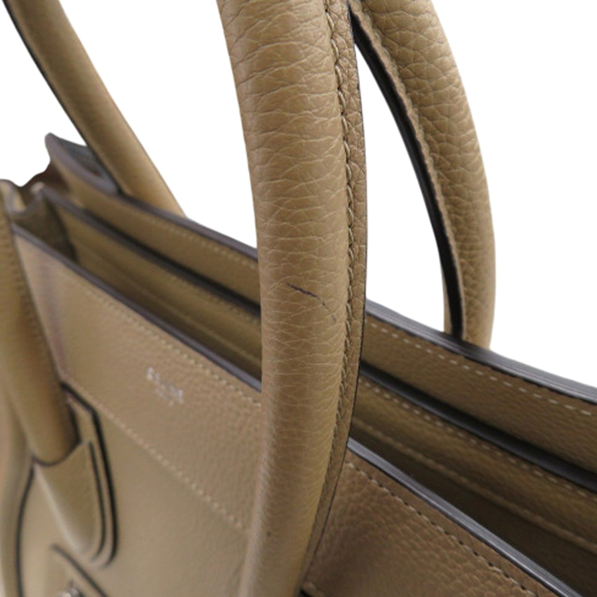 Celine Micro Drummed Calfskin Luggage Tote