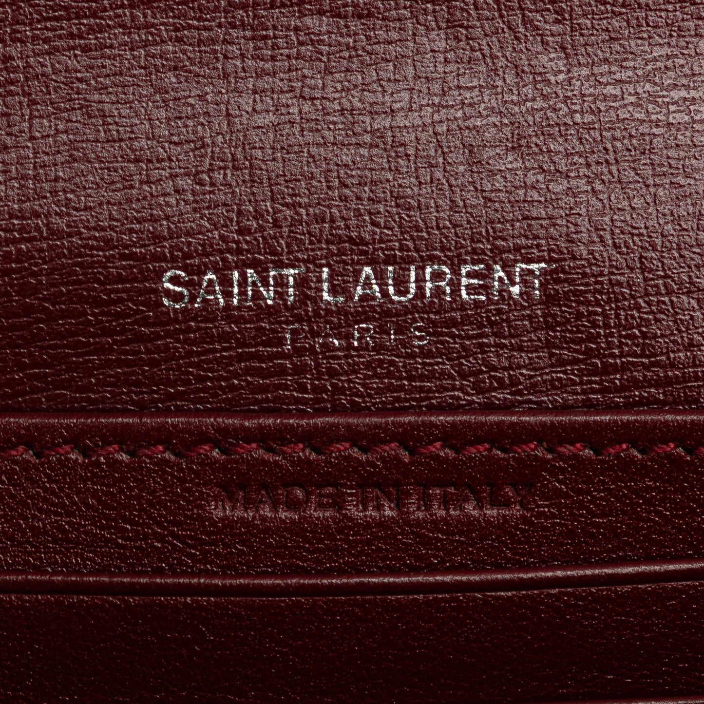Saint Laurent Mini Calfskin Monogram Sunset Wallet on Chain