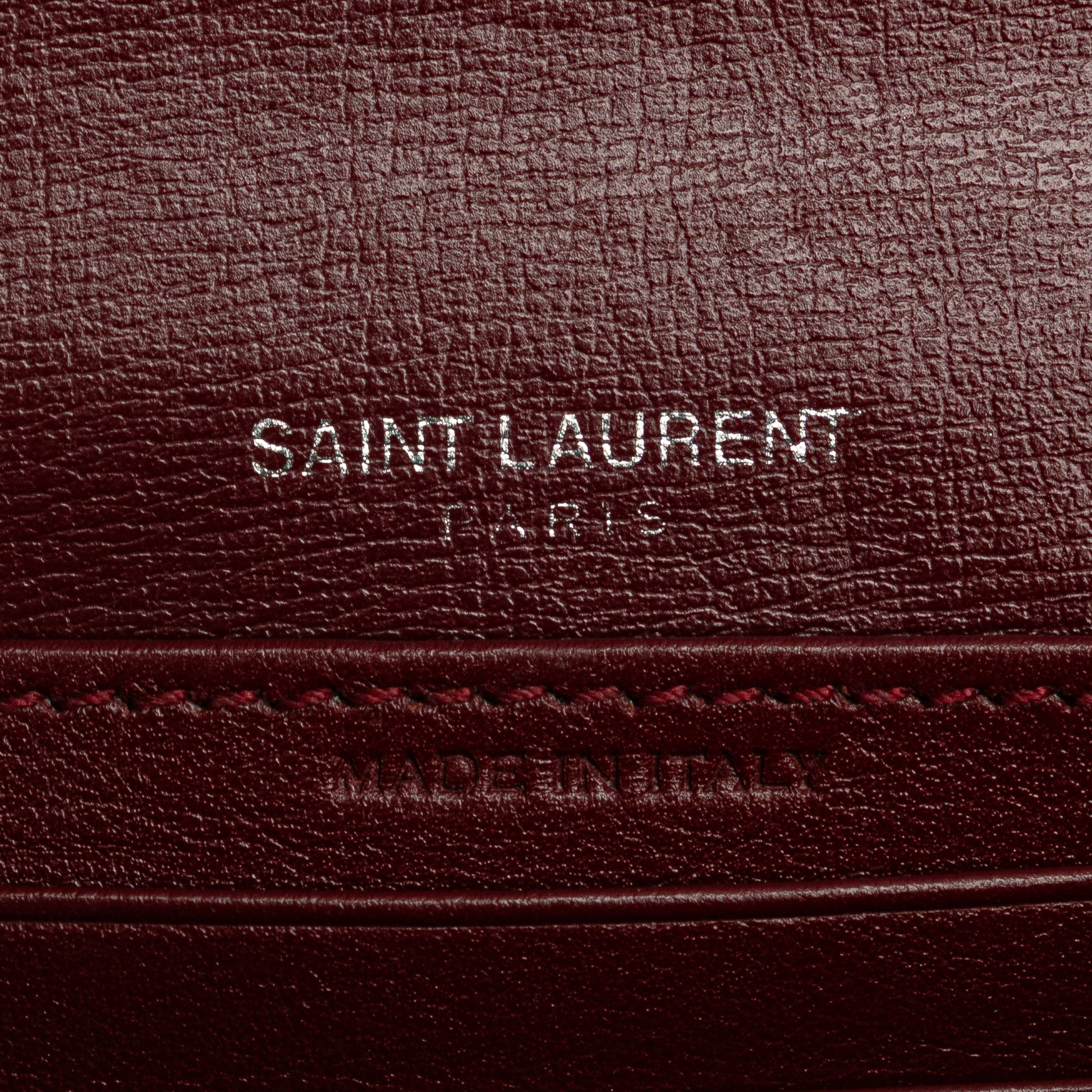Saint Laurent Mini Calfskin Monogram Sunset Wallet on Chain