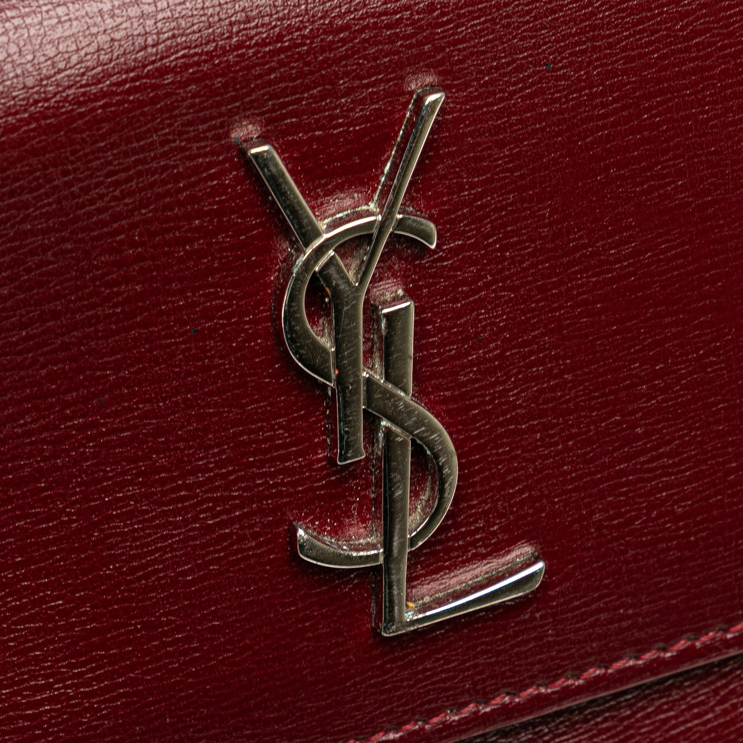 Saint Laurent Mini Calfskin Monogram Sunset Wallet on Chain