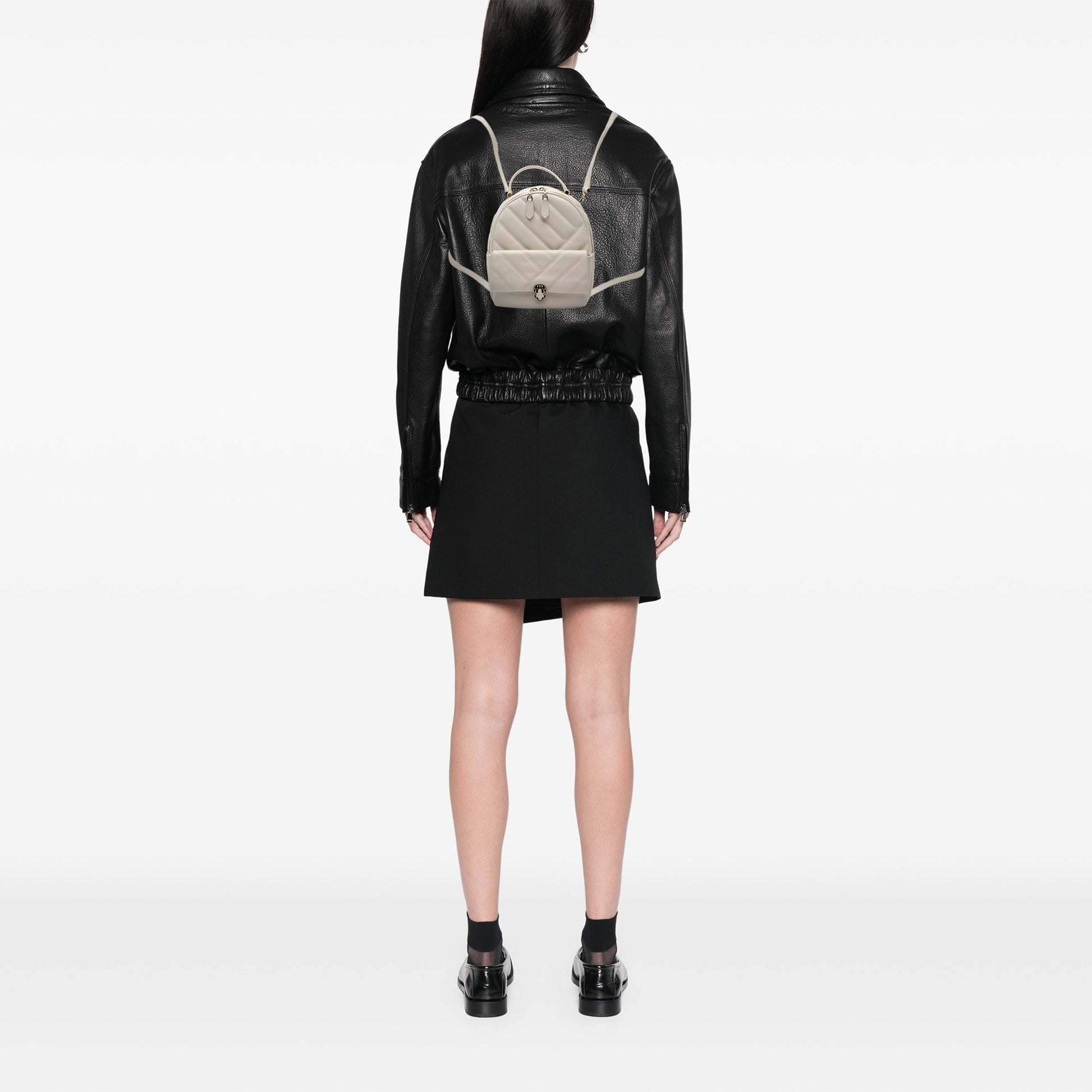 Quilted Leather Serpenti Forever Cabochon Backpack