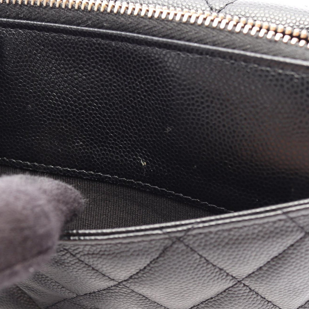 Chanel CC Quilted Caviar Phone Case