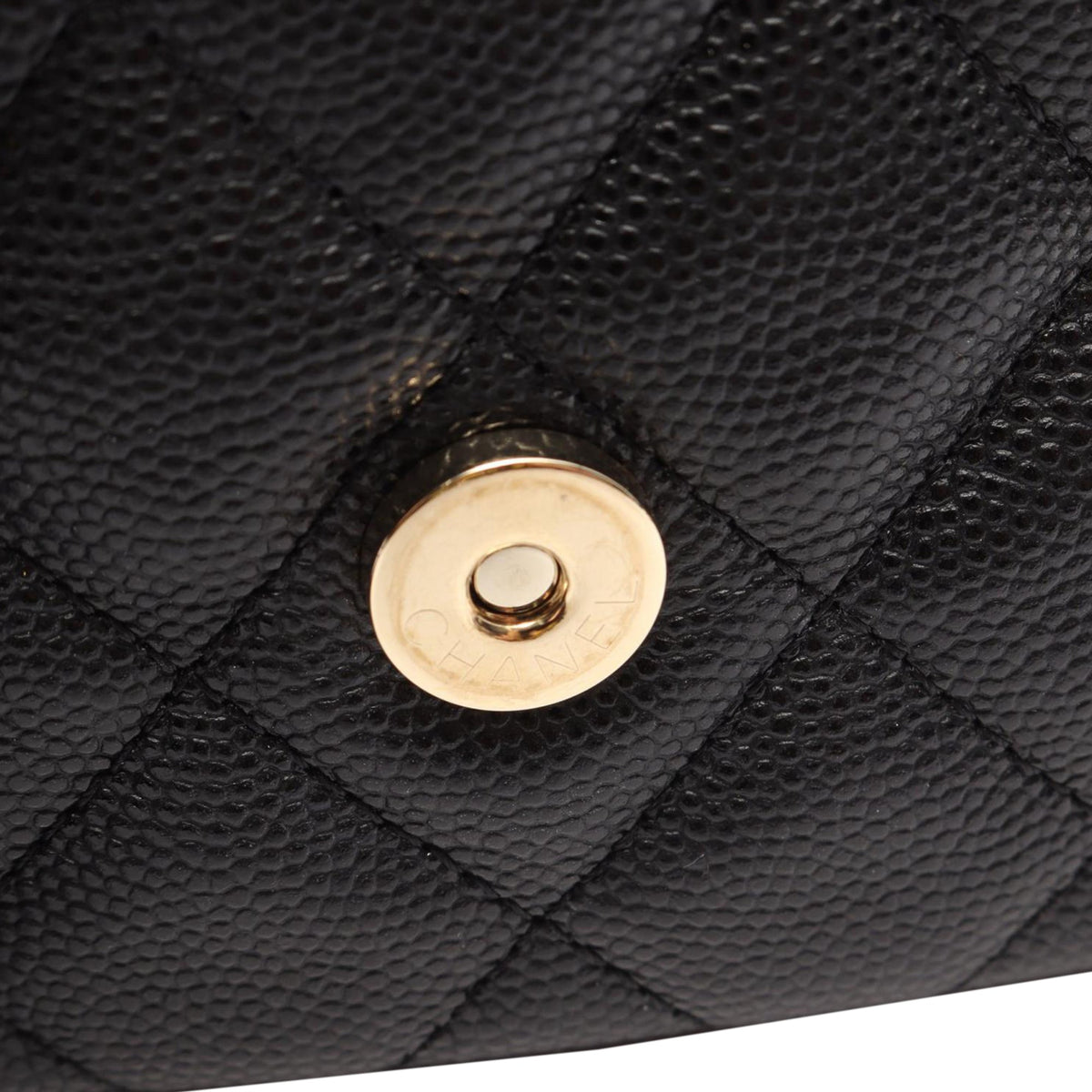 Chanel CC Quilted Caviar Phone Case