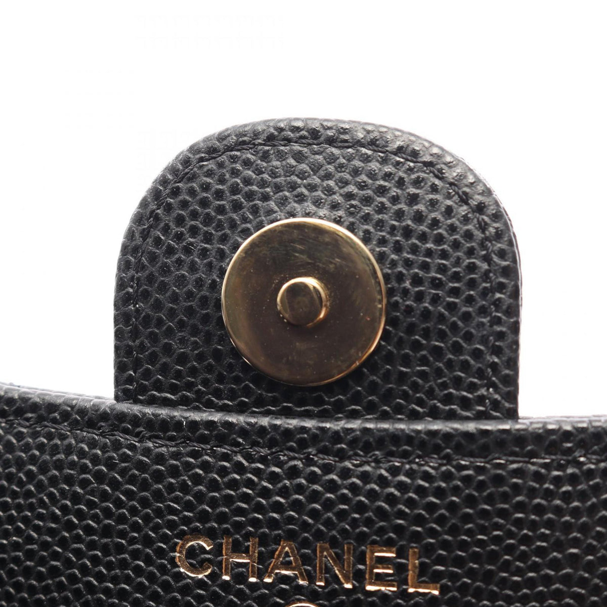 Chanel CC Quilted Caviar Phone Case