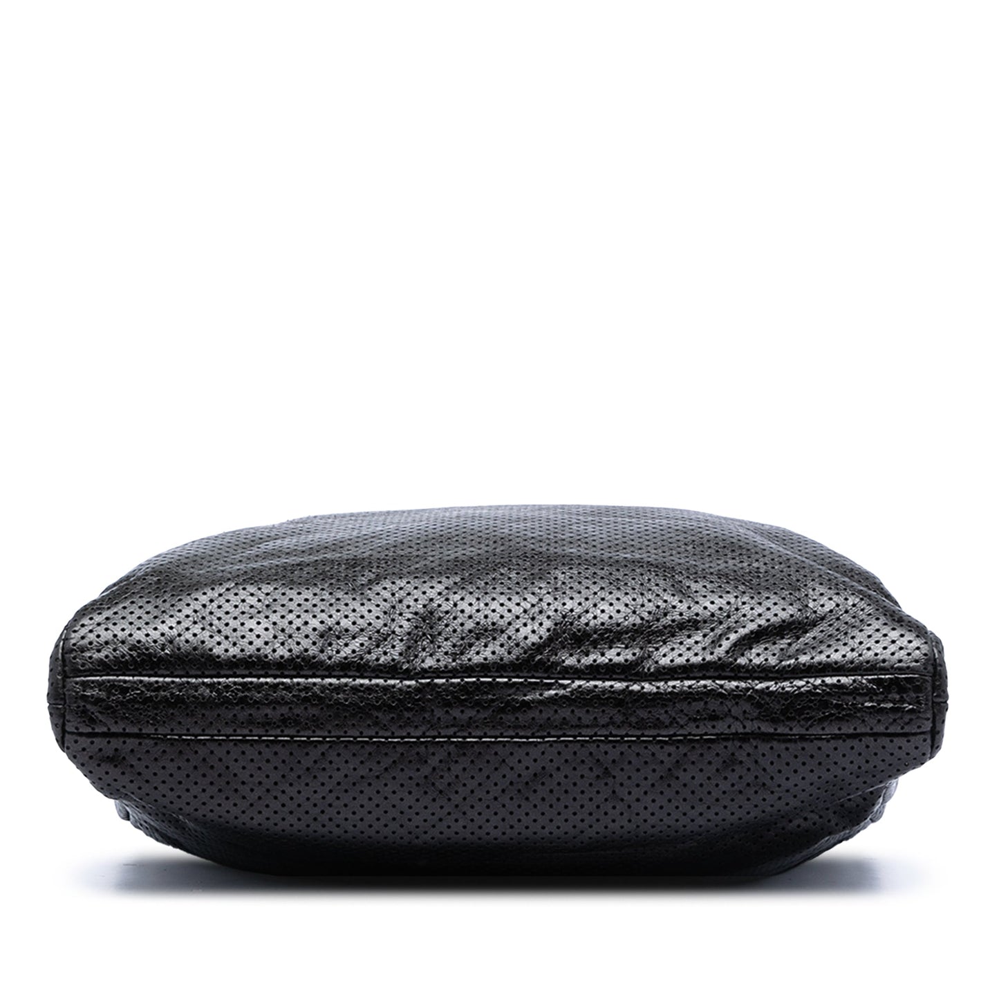 Chanel Perforated Crackled Metallic Calfskin Drill Tote
