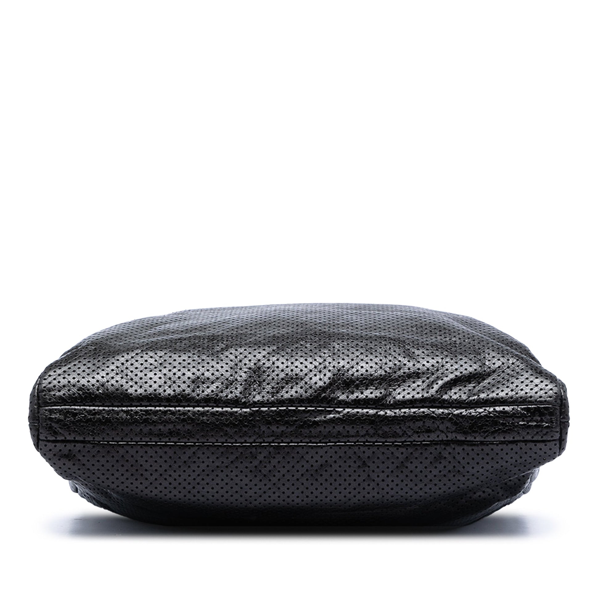 Chanel Perforated Crackled Metallic Calfskin Drill Tote