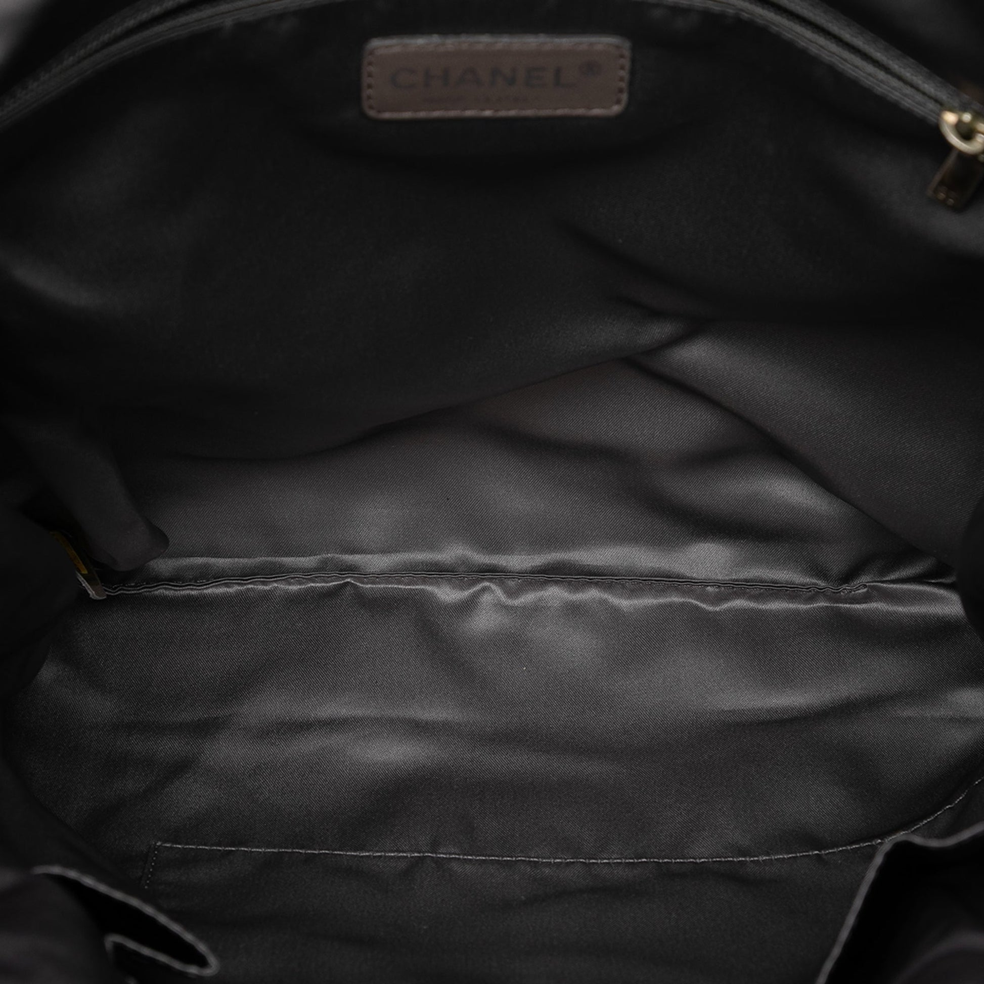 Chanel Perforated Crackled Metallic Calfskin Drill Tote