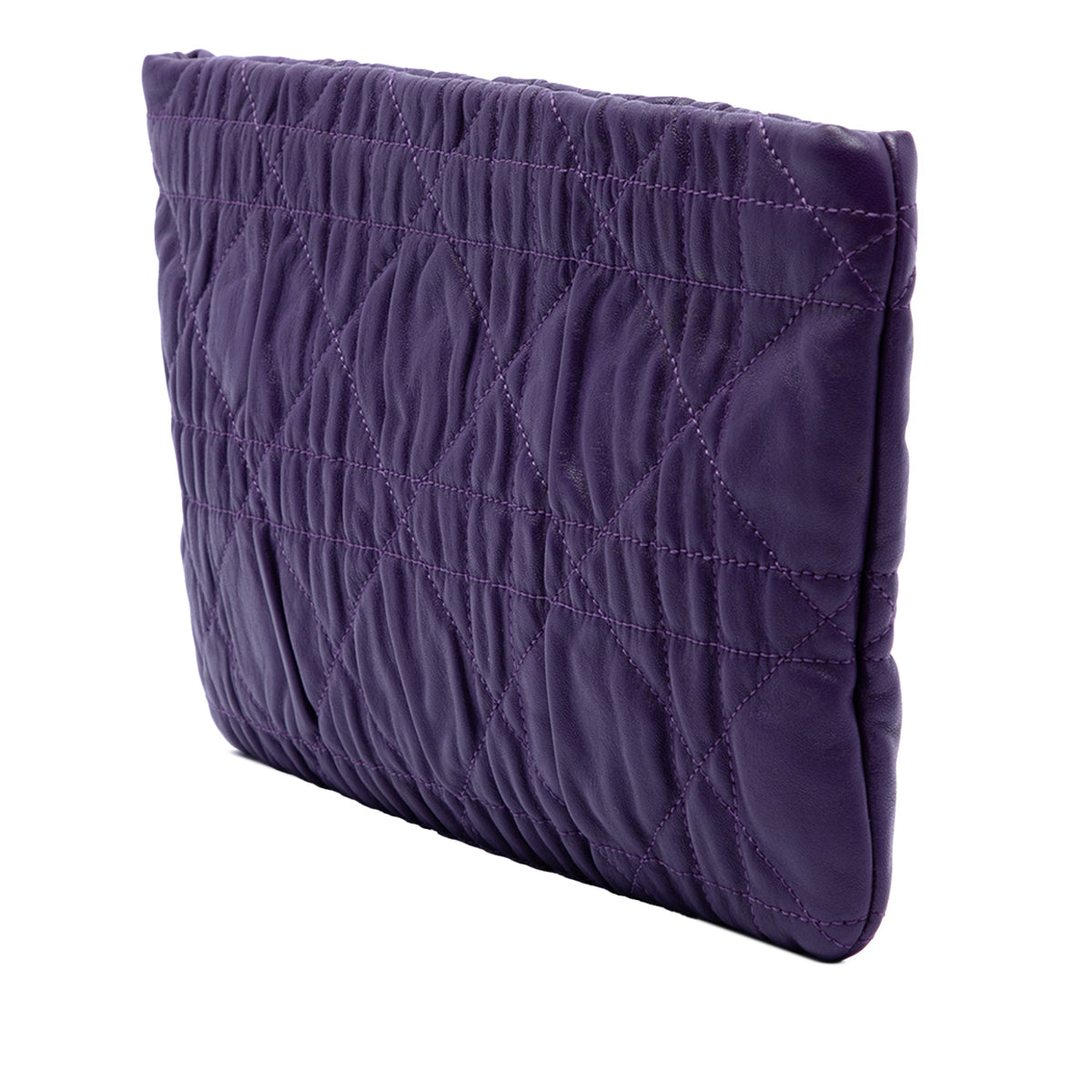 Dior Calfskin Cannage Rose Clutch