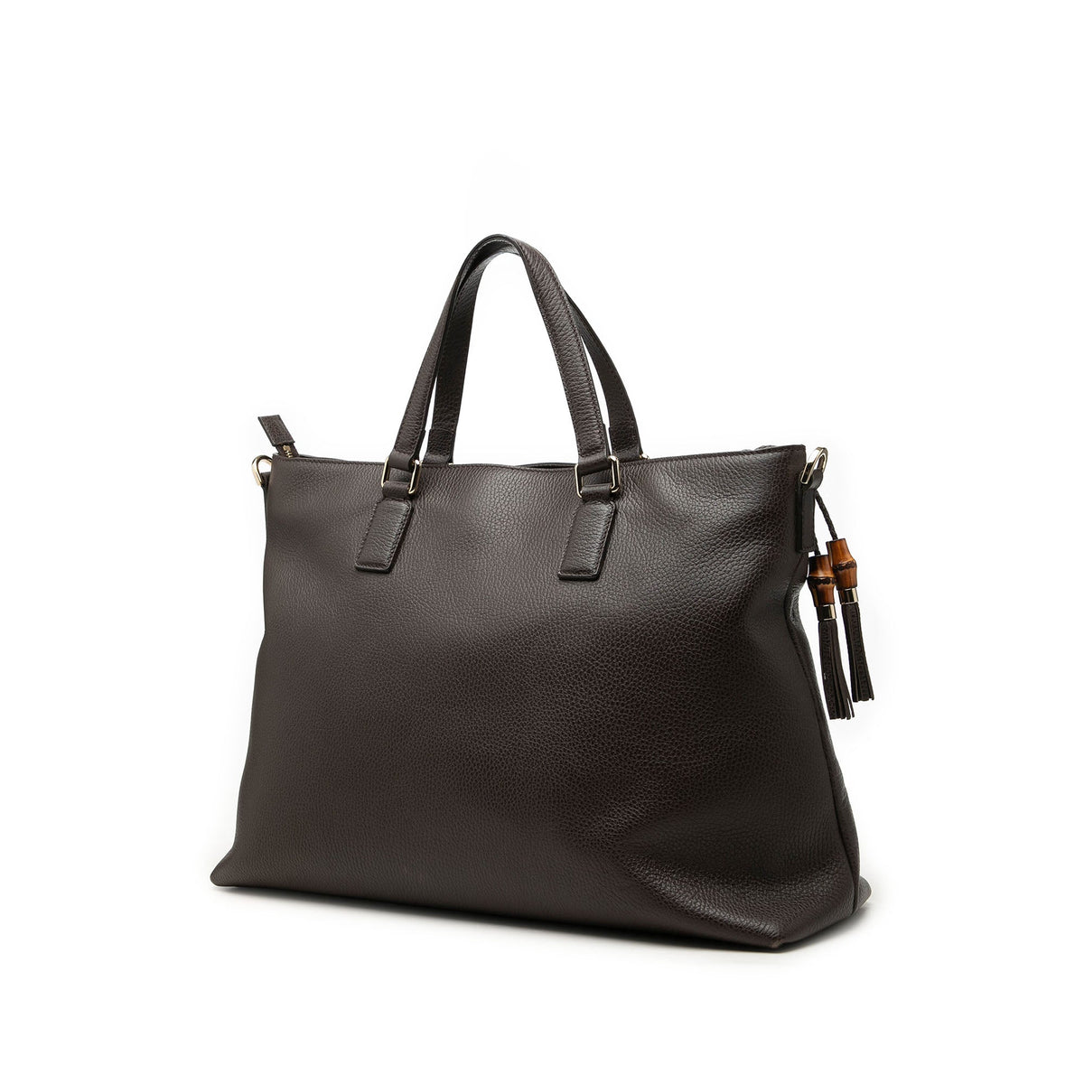Gucci Calfskin Bamboo Tassel Satchel