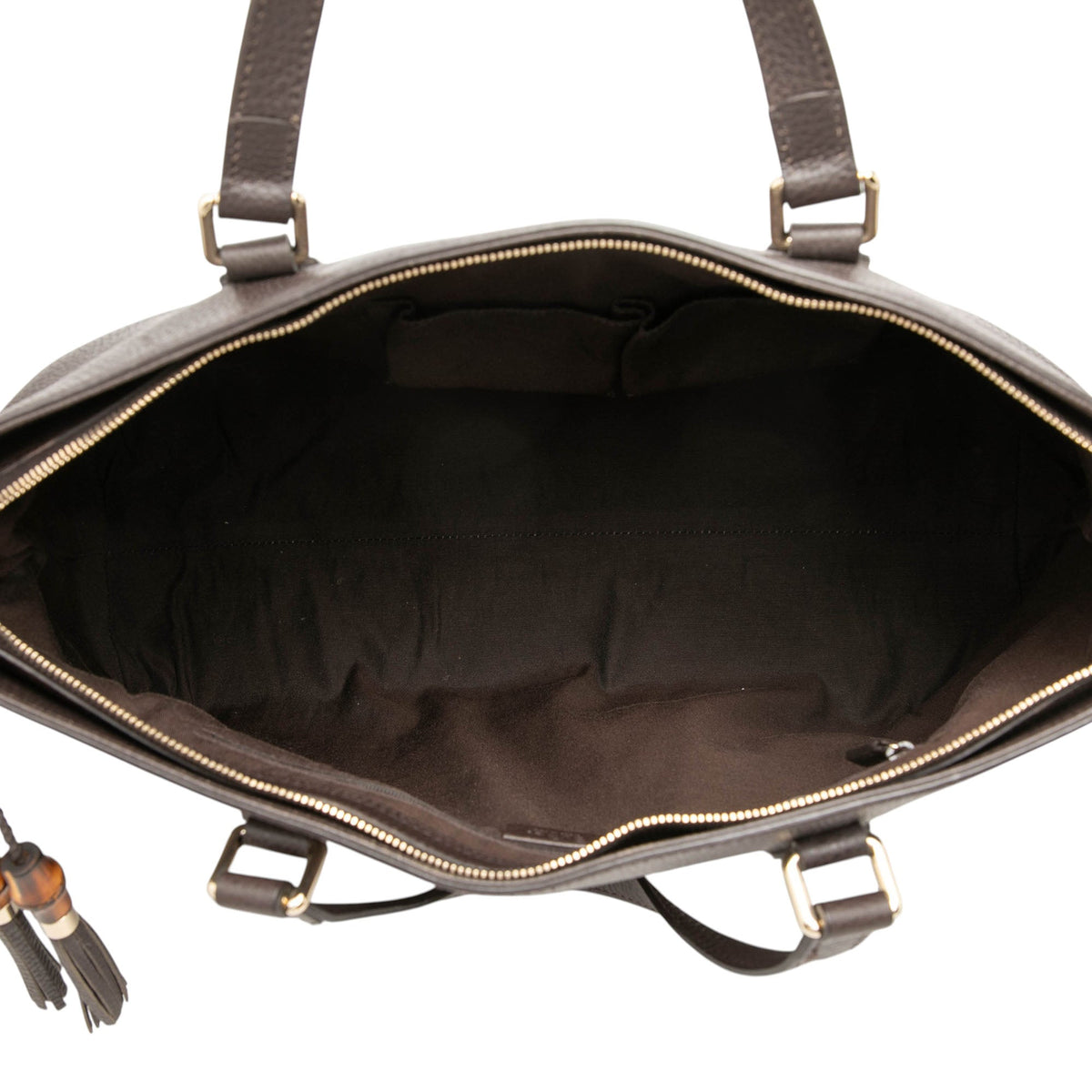 Gucci Calfskin Bamboo Tassel Satchel