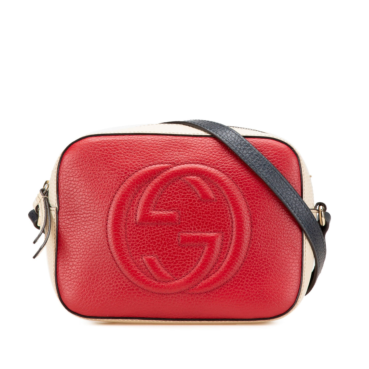 Gucci Small Tricolor Leather Soho Disco Crossbody — Red