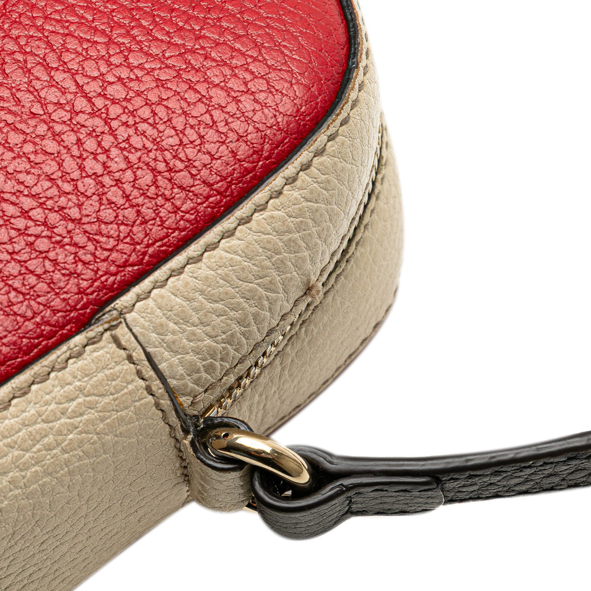 Gucci Small Tricolor Leather Soho Disco Crossbody — Red
