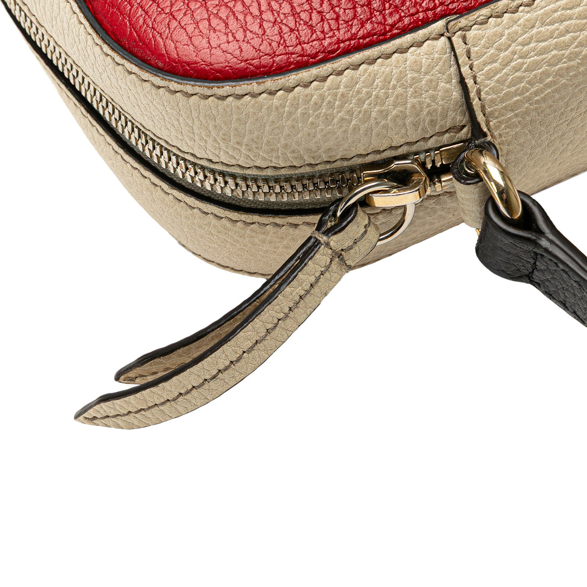 Gucci Small Tricolor Leather Soho Disco Crossbody — Red