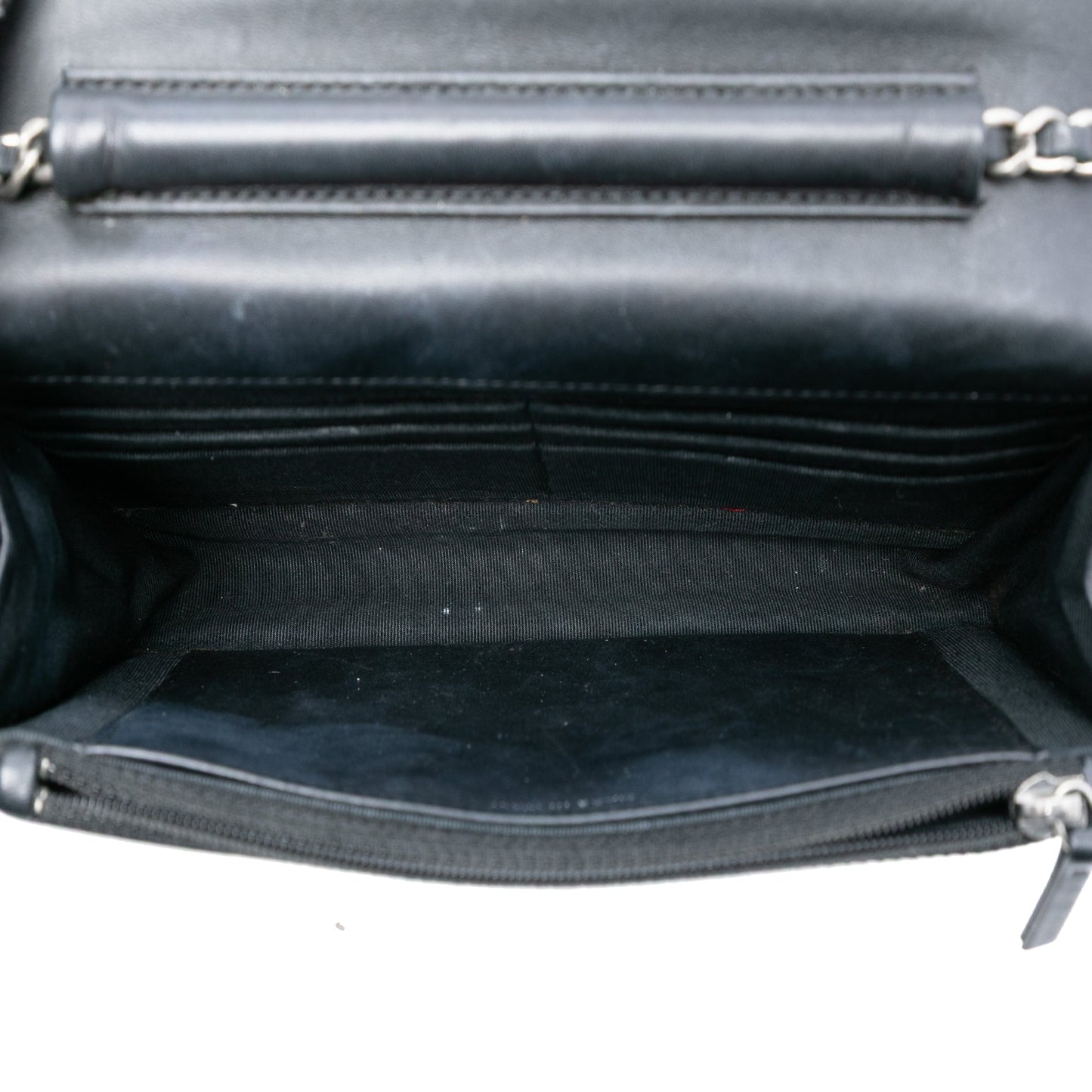 Chanel CC Quilted Shiny Aged Calfskin Wallet On Chain