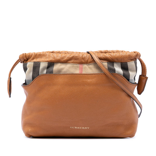 Burberry House Check Canvas and Calfskin Little Crush Crossbody