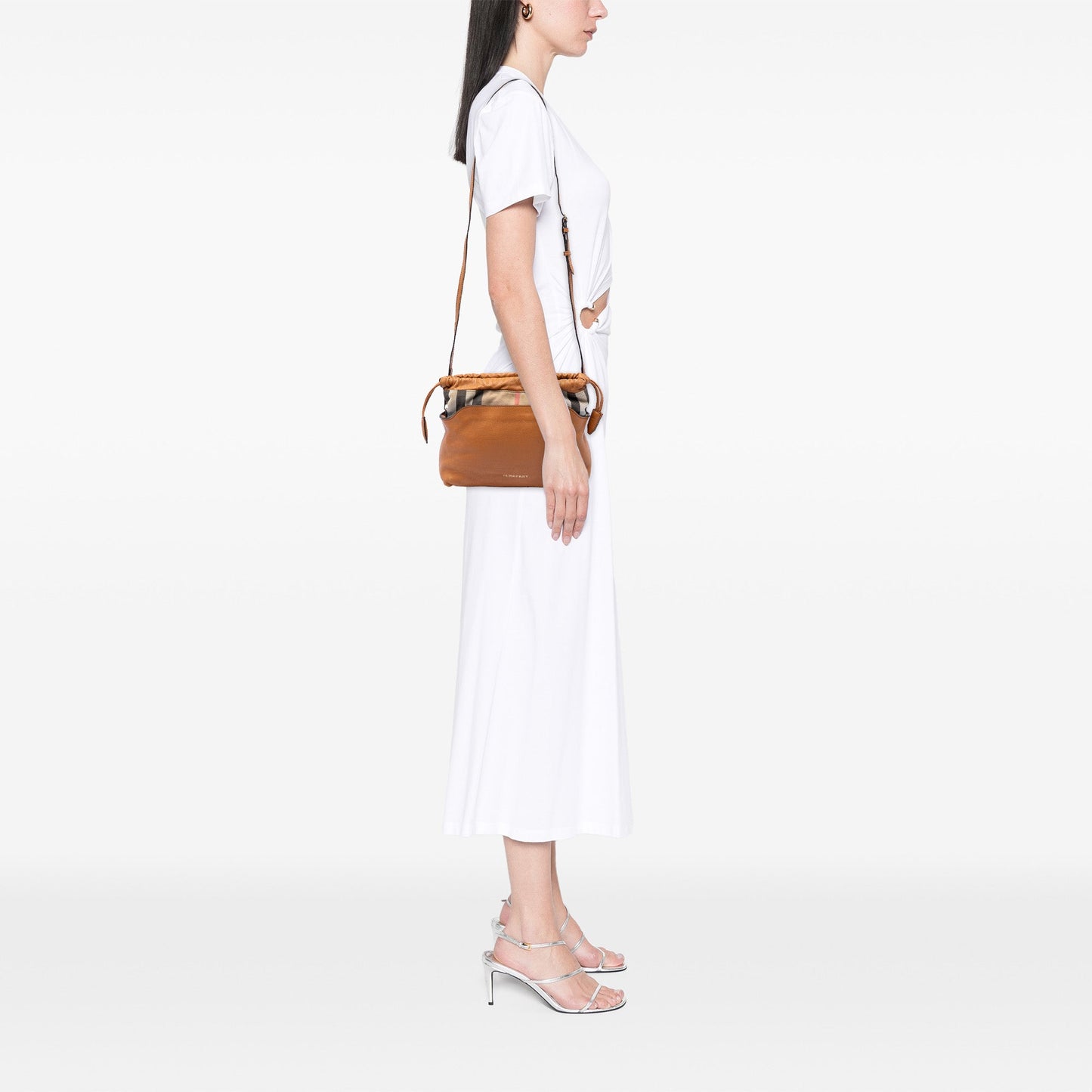 Burberry House Check Canvas and Calfskin Little Crush Crossbody