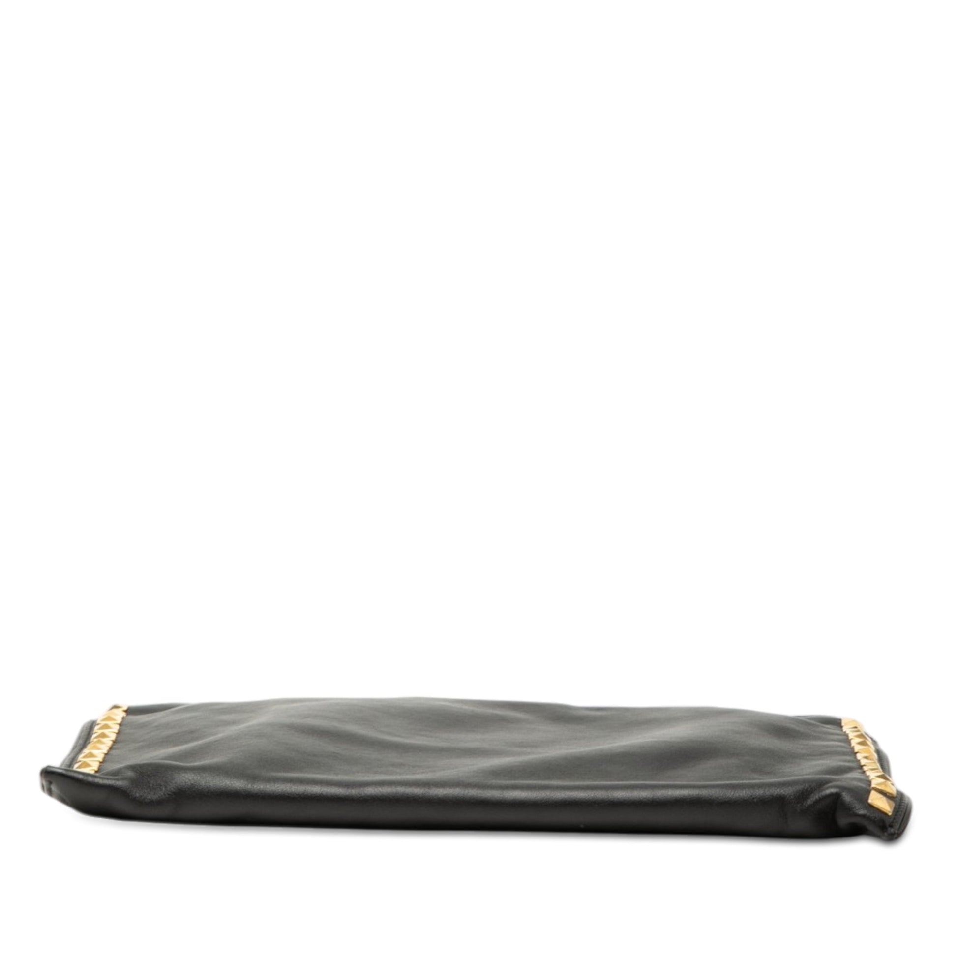 Miu Miu Studded Leather Zip Clutch