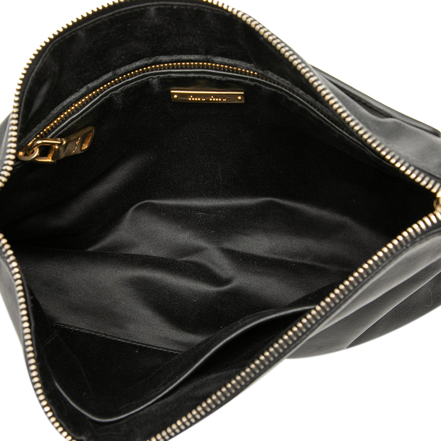 Miu Miu Studded Leather Zip Clutch
