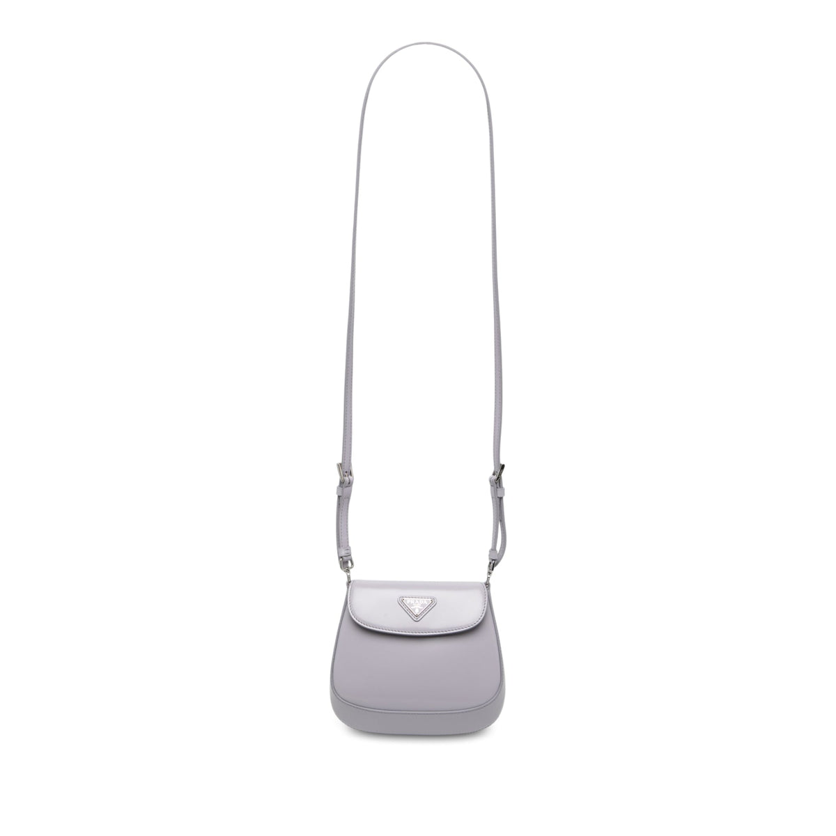 Prada Mini Brushed Leather Cleo Flap — Purple