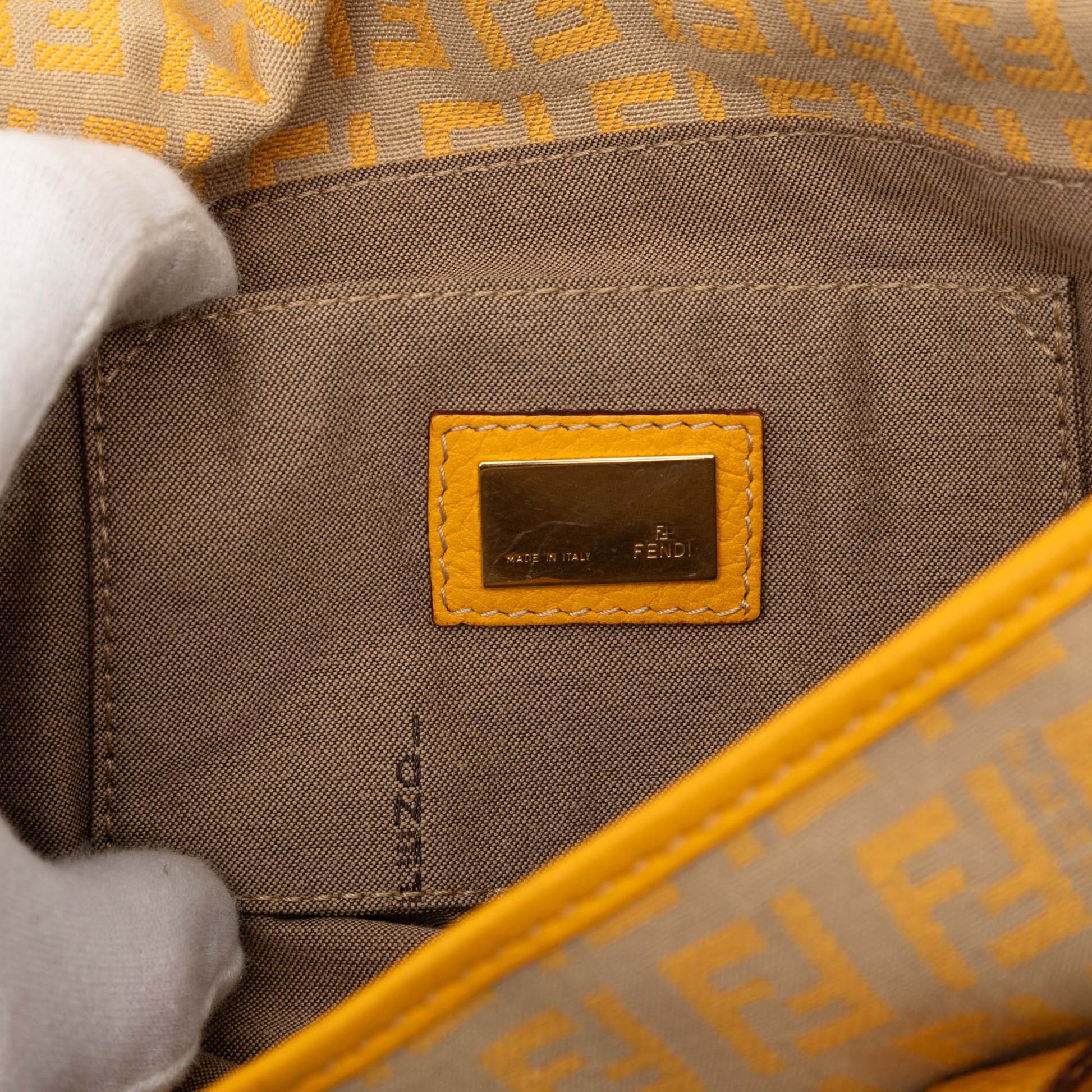 Fendi Zucchino Canvas Handbag